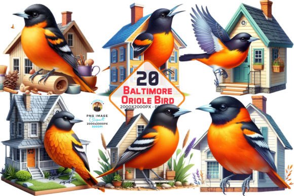 Download Watercolor Baltimore Oriole Bird Clipart - Bird clipart Collection