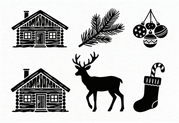 Download Rustic Christmas Clipart SVG Bundle - Christmas clipart Collection