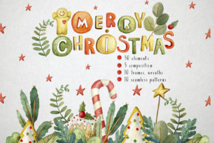 Download Sweet Christmas Watercolor Set - Christmas watercolor set Collection