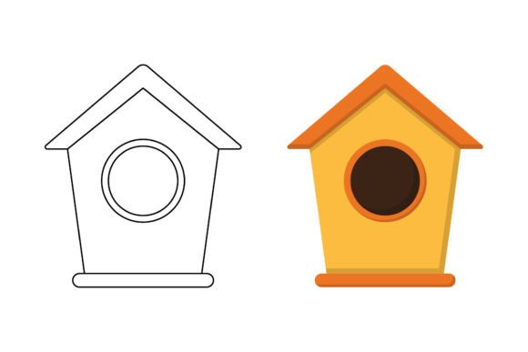 Download Garden Bird House Coloring - Garden bird Collection
