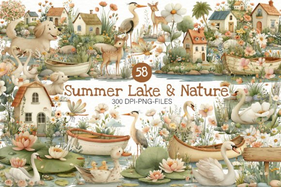 Download Summer Lake &amp; Nature Clipart - Nature clipart Collection