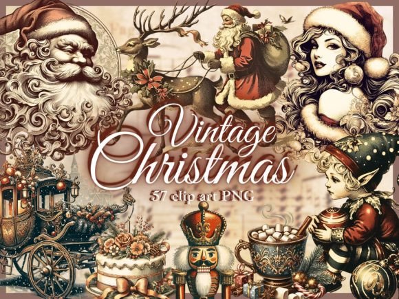 Download Vintage Christmas Clipart Christmas PNG - Christmas clipart Collection