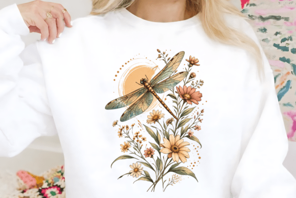 Download Boho Floral Dragonfly PNG Nature Clipart - Nature clipart Collection